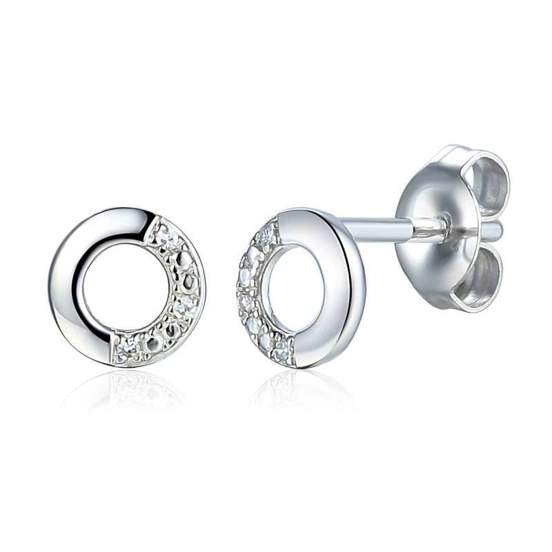 Kolczyki z diamentami (E69369 W S) - zdjęcie: 1