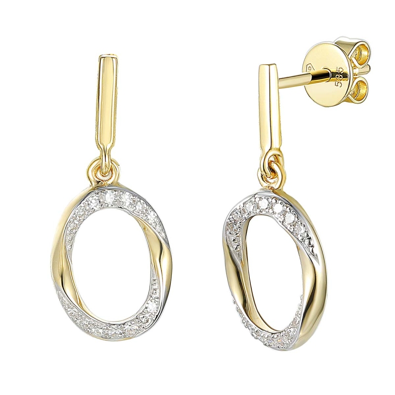 Kolczyki z diamentami (E88149 Y S) - zdjęcie: 1