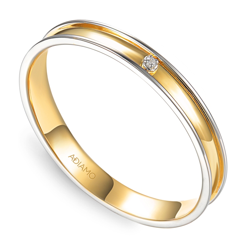 Obrączka z diamentem, 3 mm (O-R99901 YW): 18 - zdjęcie: 1
