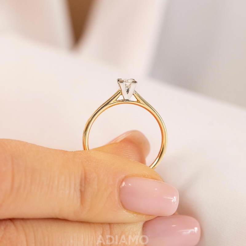 Pierścionek z diamentem (R65775 YW 0,21ct): 14 - zdjęcie: 3