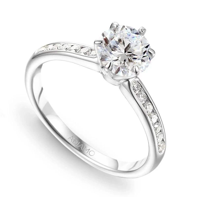 Pierścionek z diamentami laboratoryjnymi (R58831 1,00ct W LGD): 10 - zdjęcie: 1