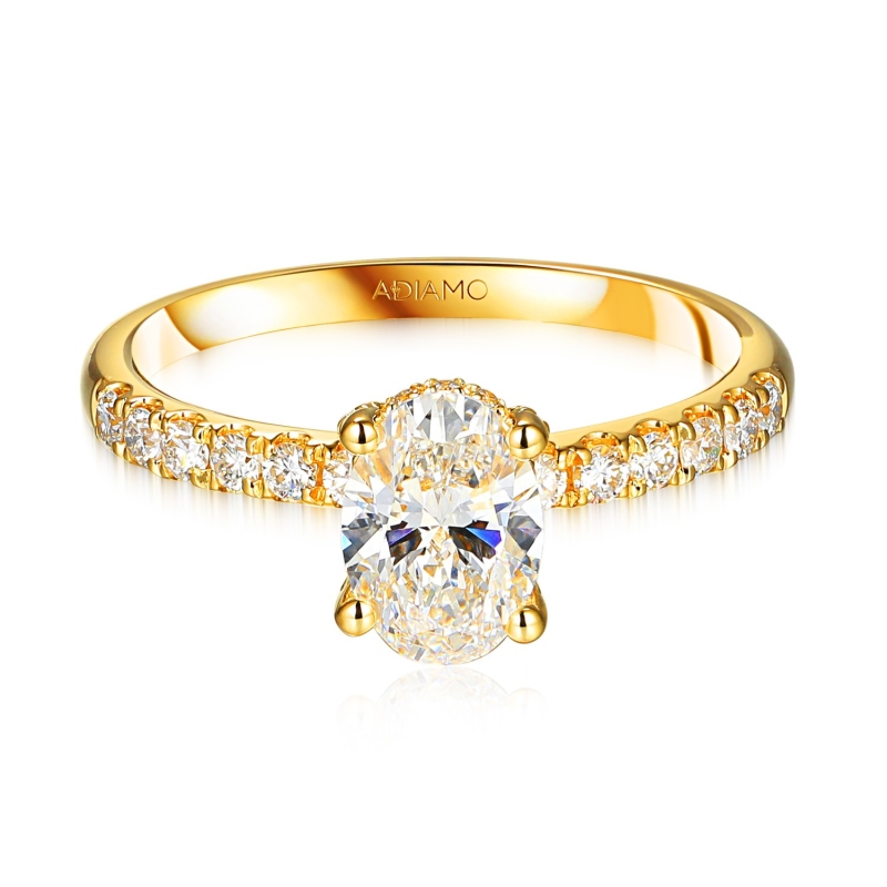 Pierścionek z diamentem laboratoryjnym (R100450 Y LGD 1,04ct): 12 - zdjęcie: 2