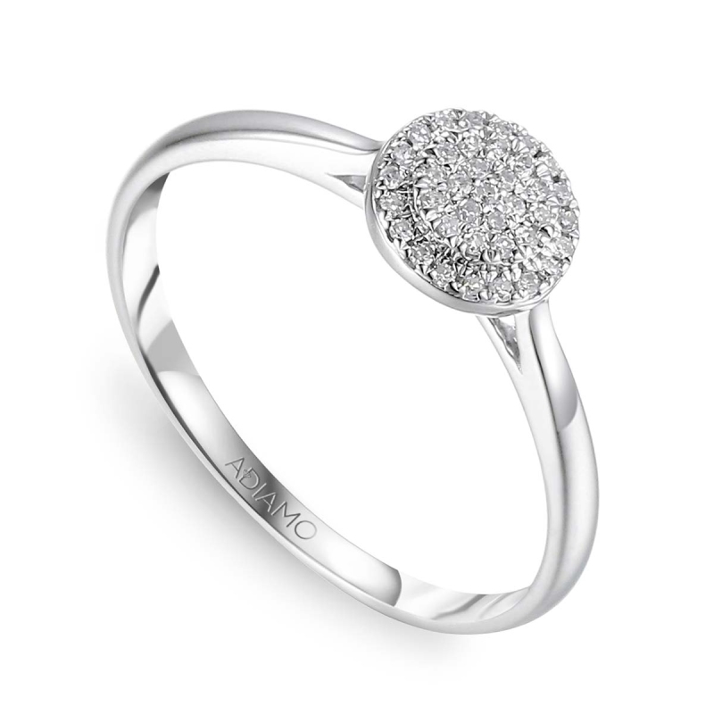 Pierścionek z diamentami, białe złoto pr.585 R47670 W: 7 - zdjęcie: 1