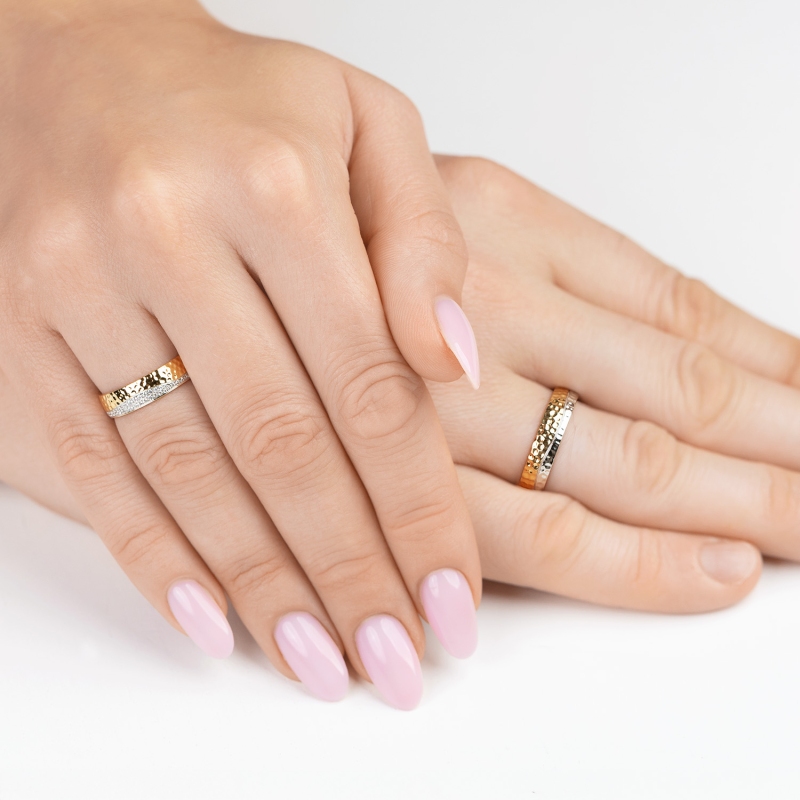 Obrączka z diamentami, 5 mm (O-R99874 YW): 8 - zdjęcie: 2