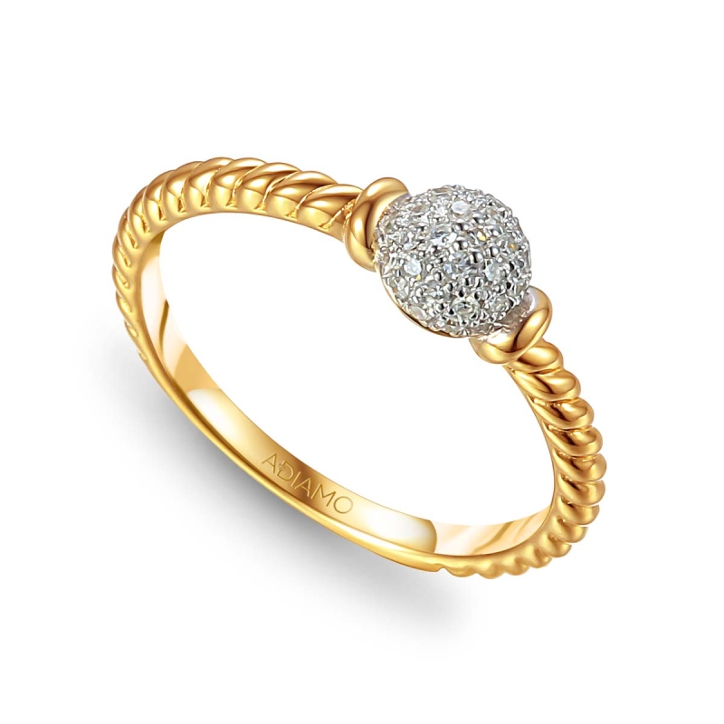 Pierścionek z diamentami (R81516 Y): 10 - zdjęcie: 1