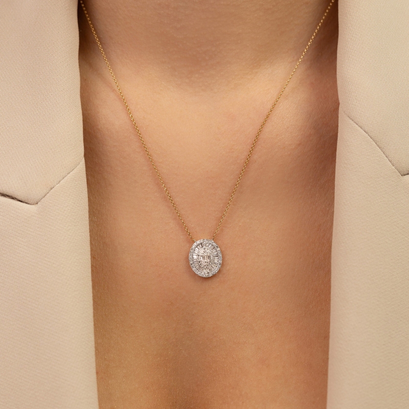 Naszyjnik z diamentami (N11877 Y) - zdjęcie: 2