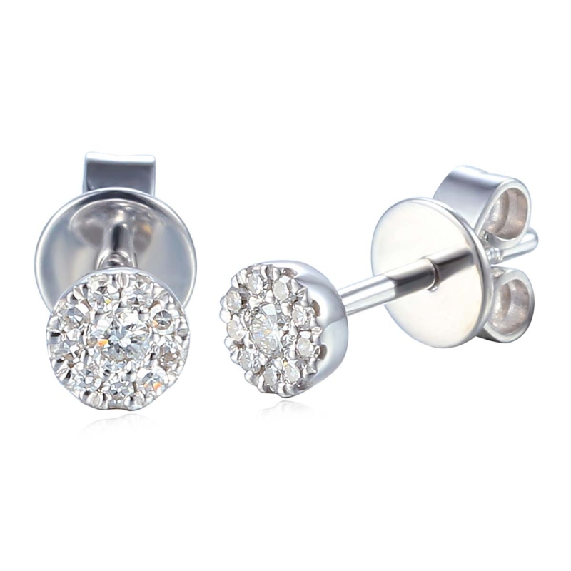 Kolczyki z diamentami (E76550 W S) - zdjęcie: 1