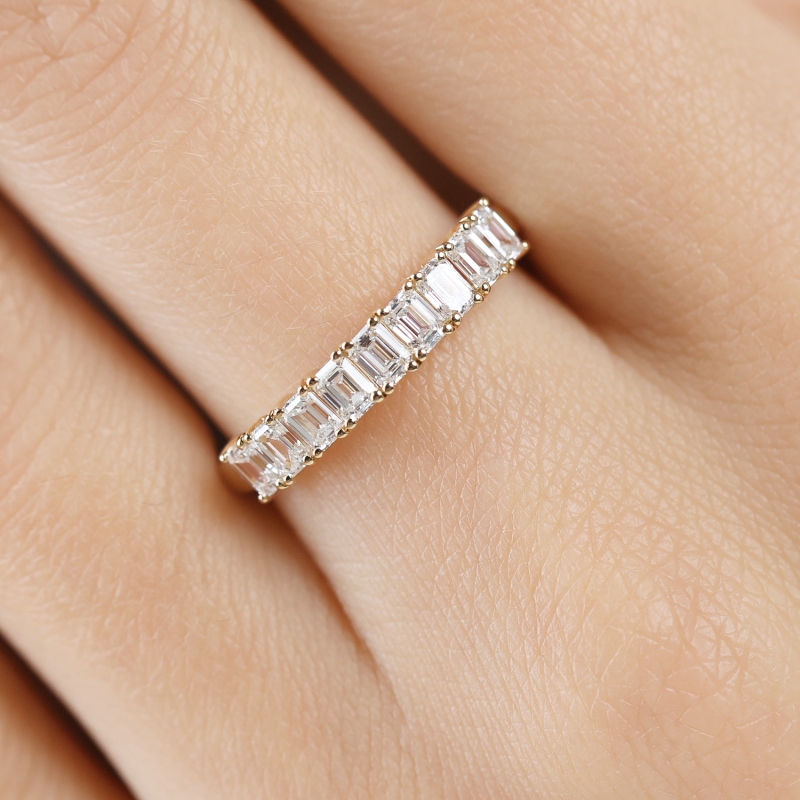 Pierścionek obrączkowy z diamentami laboratoryjnymi (R100542 Y LGD) : 14 - zdjęcie: 5