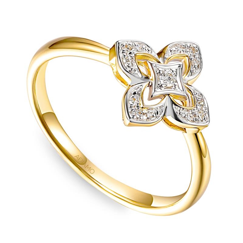 Pierścionek z diamentami (R98899 Y 0,03ct): 15 - zdjęcie: 1