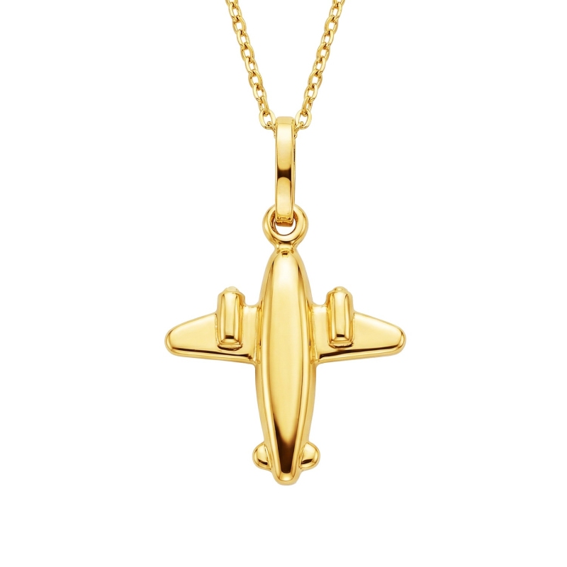Złota zawieszka samolot (P10224 Y) - zdjęcie: 3