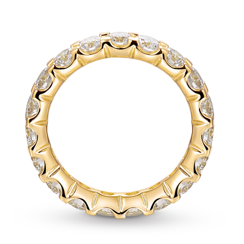 Pierscionek obrączkowy z diamentami laboratoryjnymi (R66280 Y LGD) - zdjęcie: 3