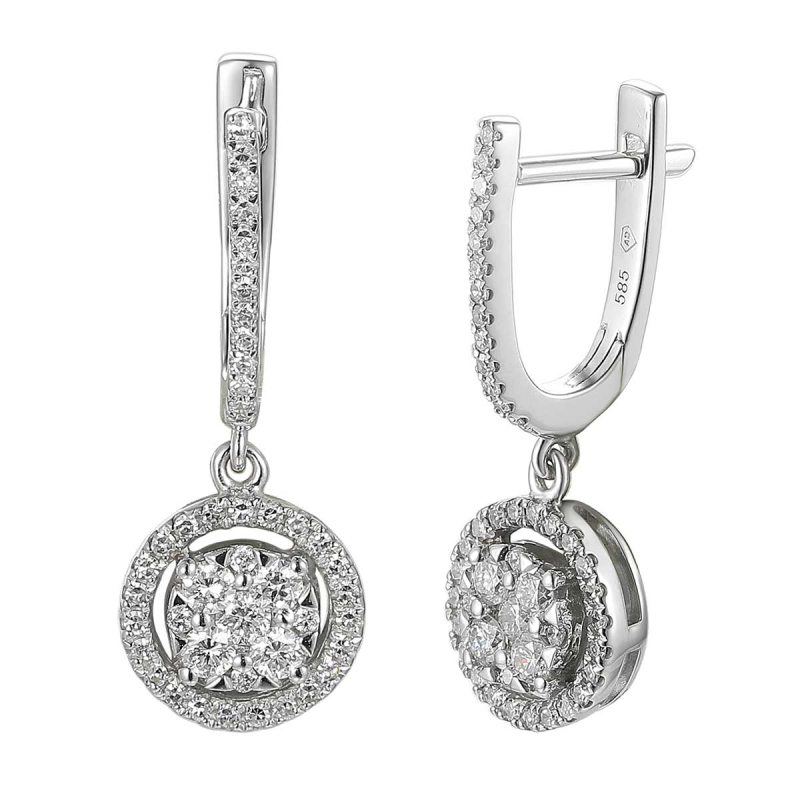 Kolczyki z diamentami (E87696 W A) - zdjęcie: 1