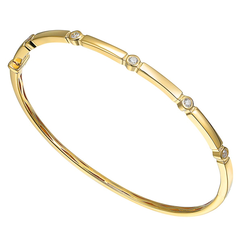 Bransoletka bangle z diamentami (B06298 Y) - zdjęcie: 1