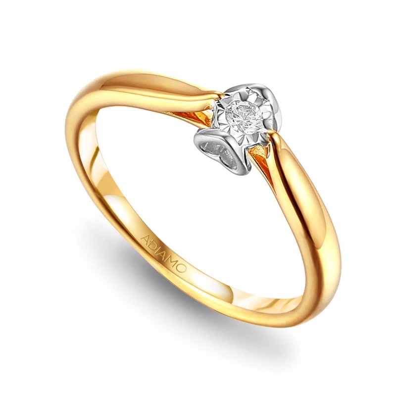 Pierścionek z diamentami (R67072 YW): 13 - zdjęcie: 1