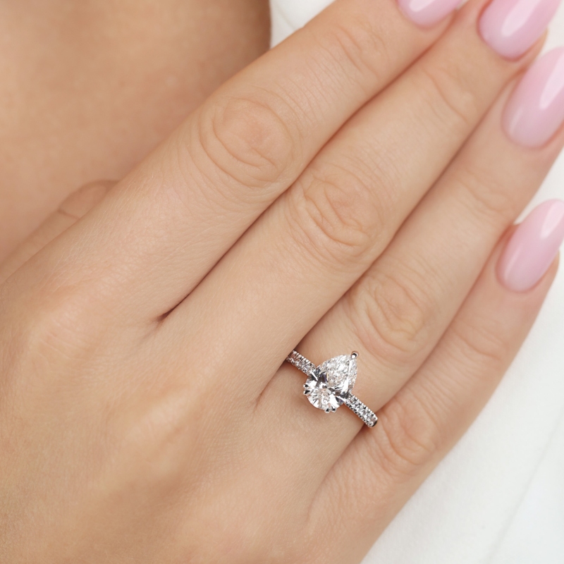 Pierścionek z diamentami laboratoryjnymi (R96122 2,02ct YW LGD ): 10 - zdjęcie: 2