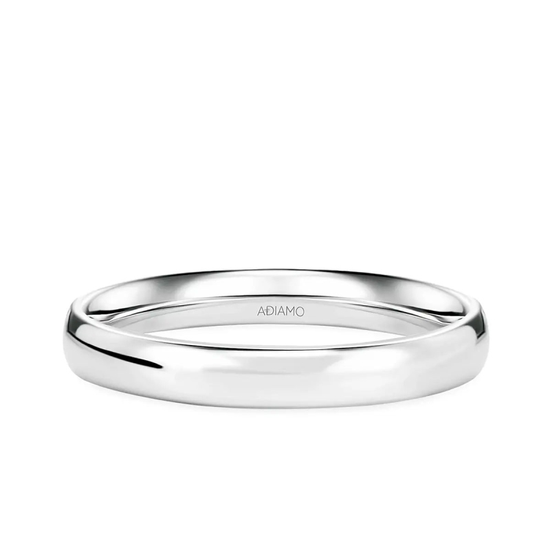 Obrączka ślubna, białe złoto, półokrągła, damska, 3 mm: 7 - zdjęcie: 1