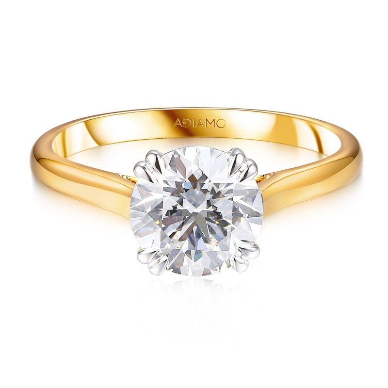 Pierścionek z diamentem laboratoryjnym (R99994 YW LGD 2,00ct): 14 - zdjęcie: 2