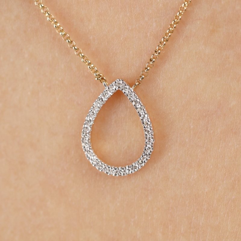 Naszyjnik z diamentami (N12449 Y G) - zdjęcie: 3