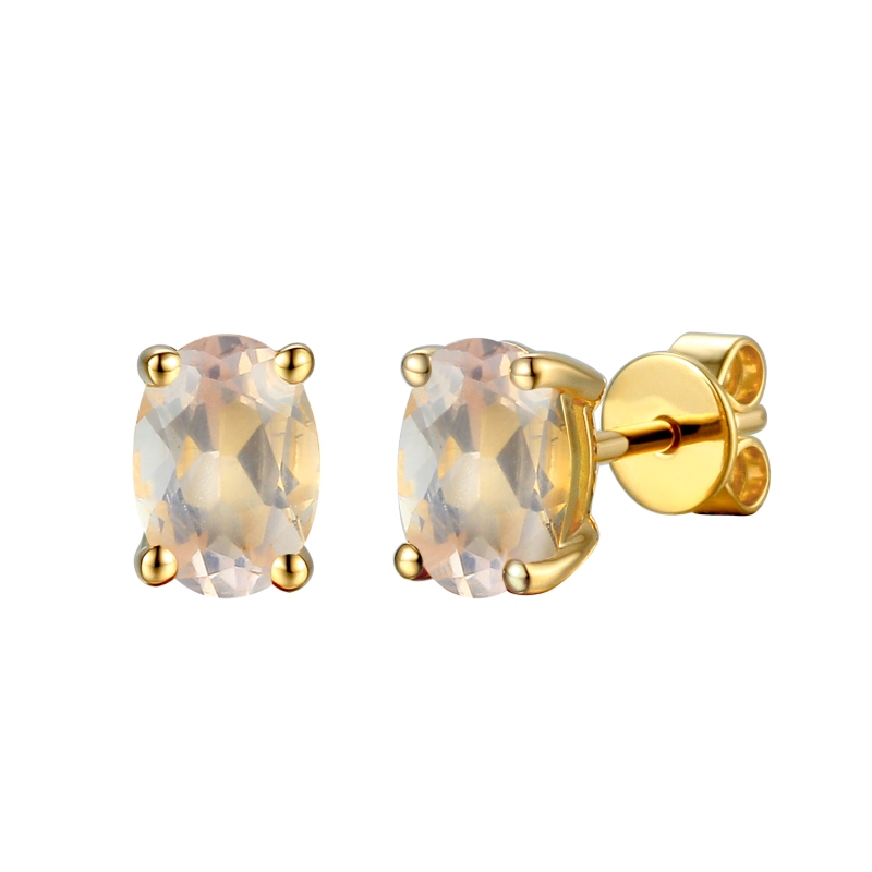 Kolczyki z różowymi kwarcami (E43062 Y S RQ) - zdjęcie: 1