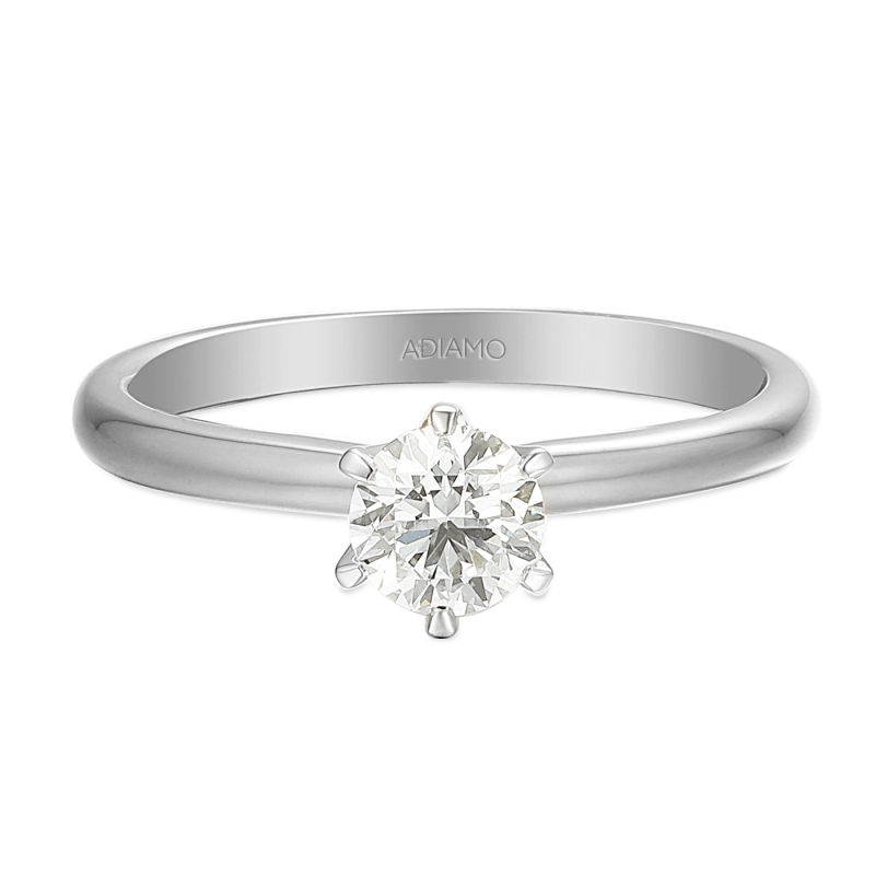 Pierścionek z diamentem laboratoryjnym (R58829 0,51ct W LGD) - zdjęcie: 3
