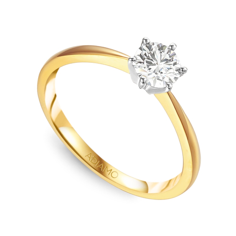 Pierścionek z diamentem (R34130 YW 0,50ct): 12 - zdjęcie: 1