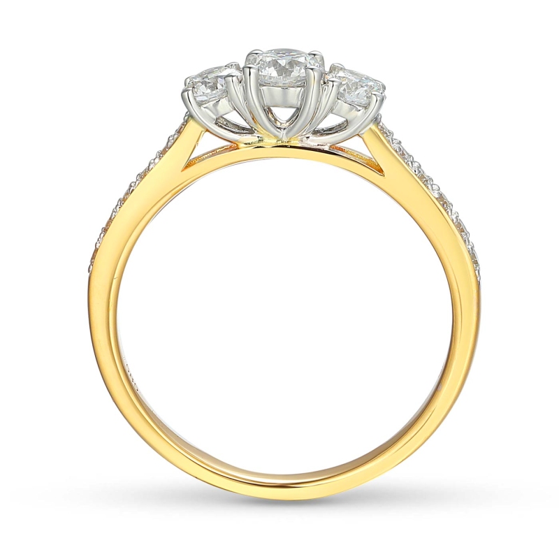 Pierścionek z diamentami (R40162 YW): 8 - zdjęcie: 4