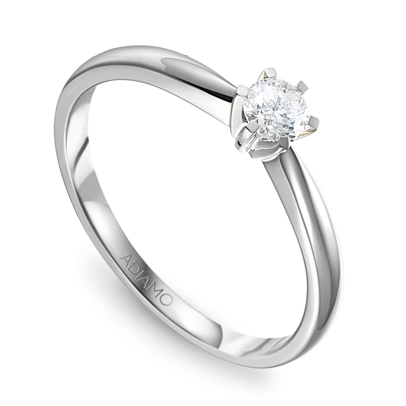 Pierścionek z diamentem białe złoto pr.585 R34130 0,25ct: 8 - zdjęcie: 1