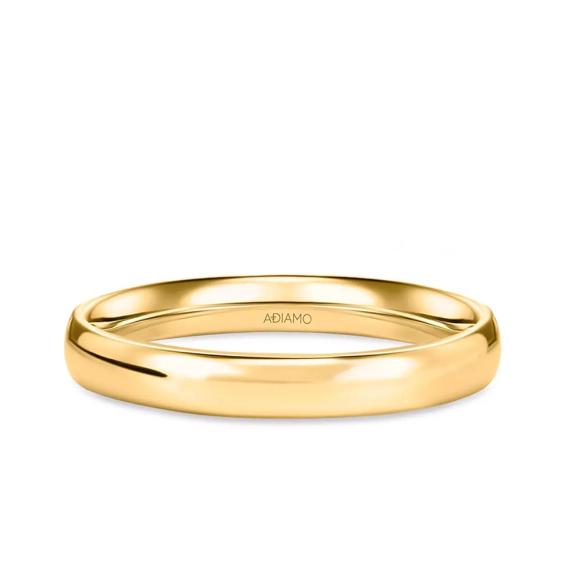 Obrączka ślubna, żółte złoto, półokrągła, damska, 3 mm: 7 - zdjęcie: 1