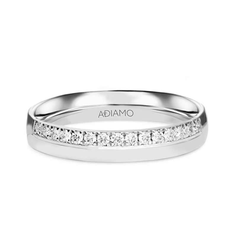 Obrączka ślubna z diamentami, 3,5 mm (O-R73457 W): 13 - zdjęcie: 1
