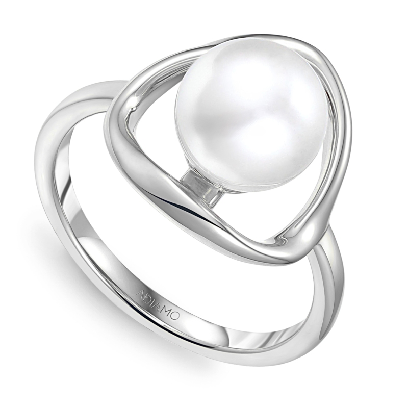 Pierścionek srebrny z perłą (R100868 W PL 925): 12 - zdjęcie: 1