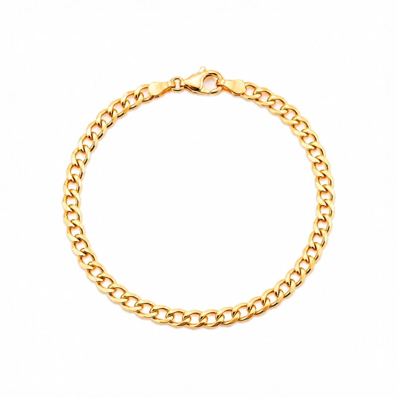 Bransoletka z żółtego złota - pancerka - 2,10 g - 19 cm (B26001 Y) - zdjęcie: 1