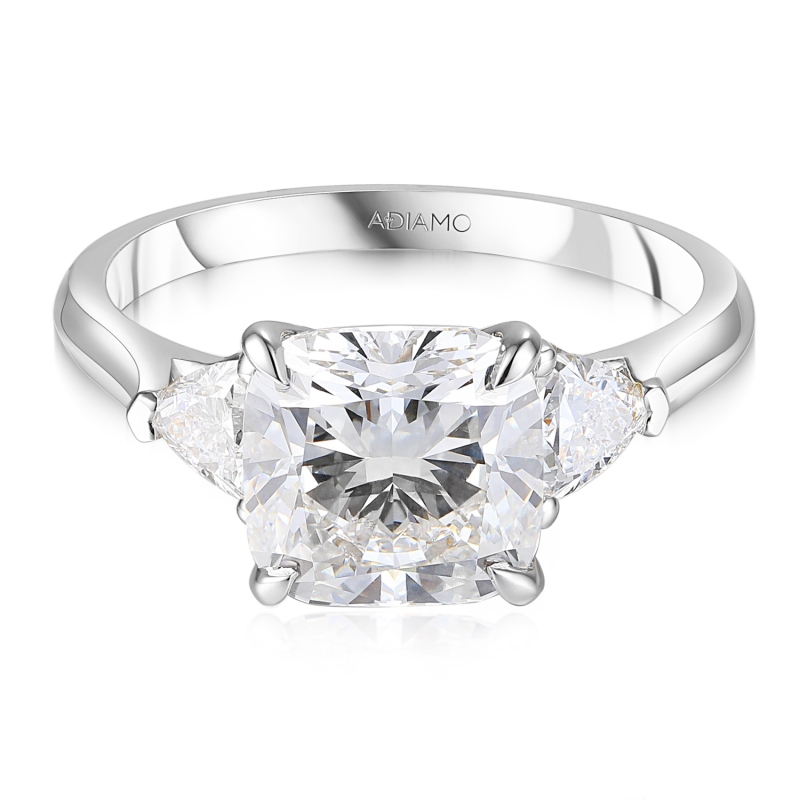 Pierścionek z diamentami laboratoryjnymi (R100737 W LGD 3,01ct) - zdjęcie: 3