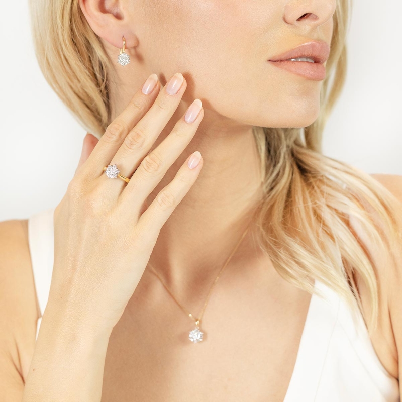 Kolczyki z diamentami (E74222 YW P 0,80ct) - zdjęcie: 3