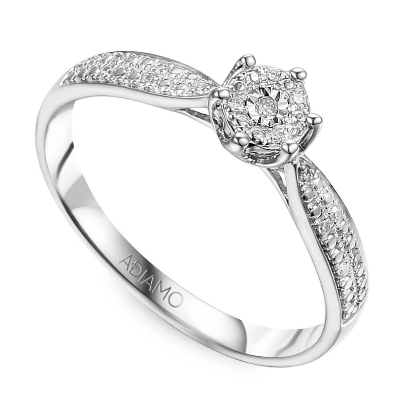 Pierścionek z diamentami (R73483 W): 13 - zdjęcie: 1