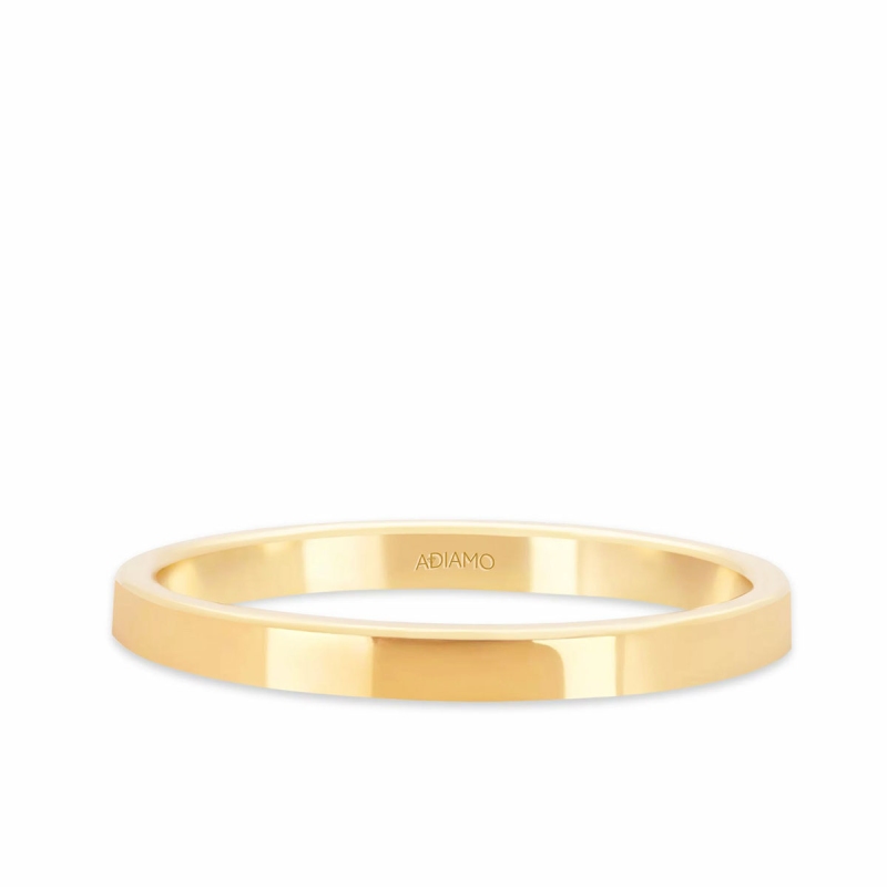 Obrączka ślubna, żółte złoto, płaska, damska, 2 mm: 7 - zdjęcie: 1