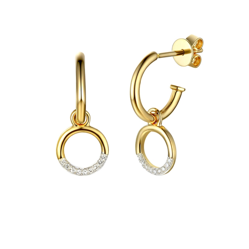 Kolczyki z diamentami (E82552 Y S) - zdjęcie: 1