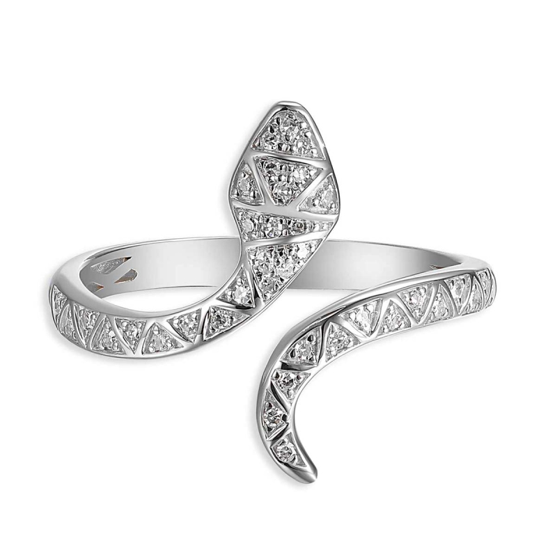 Pierścionek wąż z diamentami (R88794 W): 14 - zdjęcie: 3