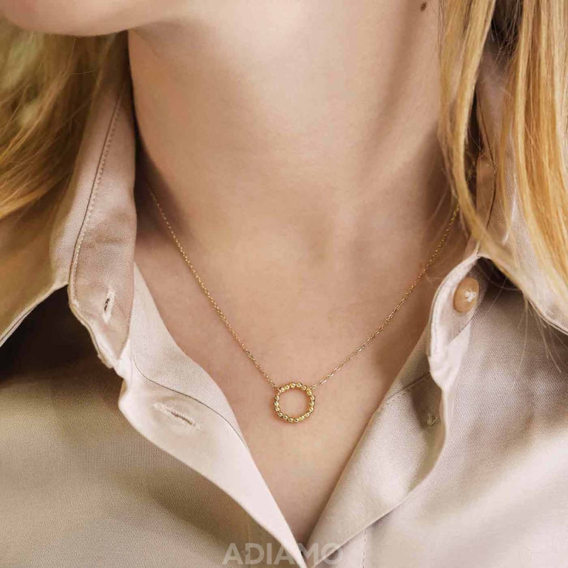 Naszyjnik złoty kółeczko (N11003 Y C) - zdjęcie: 2