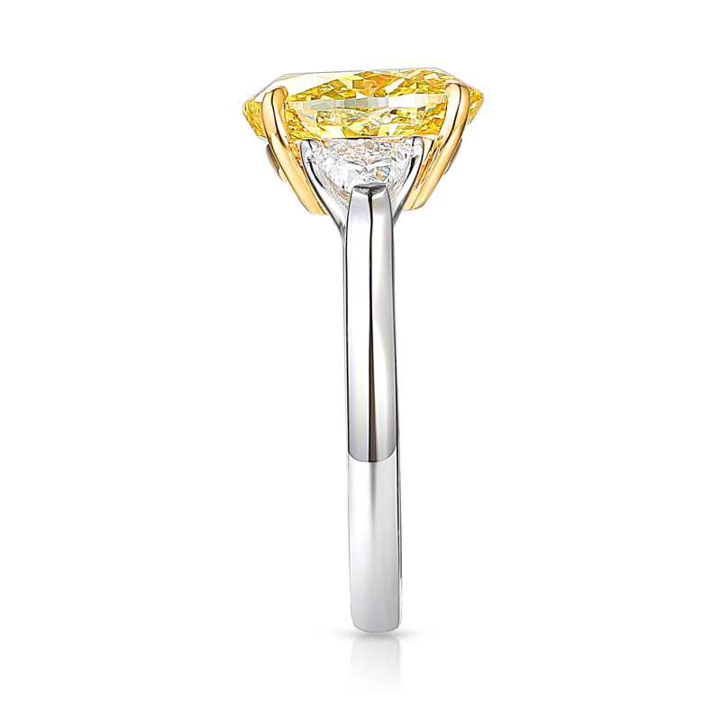 Pierścionek z żółtym diamentem laboratoryjnym (R100736 YW LGDY): 10 - zdjęcie: 4