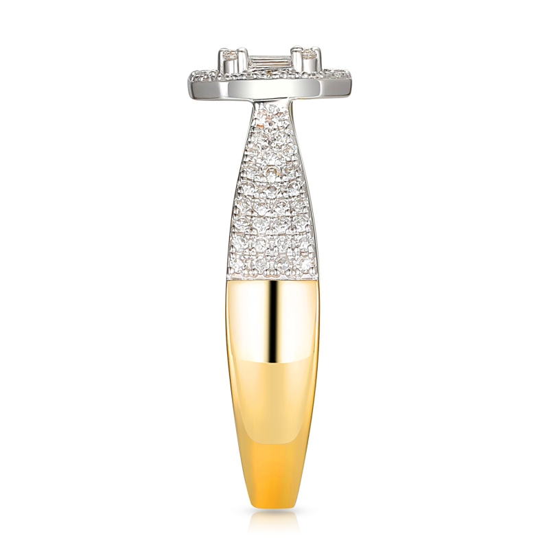 Pierścionek z diamentami (R100076 YW): 14 - zdjęcie: 4