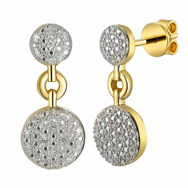 Kolczyki z diamentami (E90707 Y S) - zdjęcie: 1