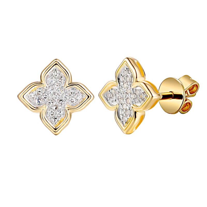 Kolczyki z diamentami (E98898 Y S ) - zdjęcie: 1