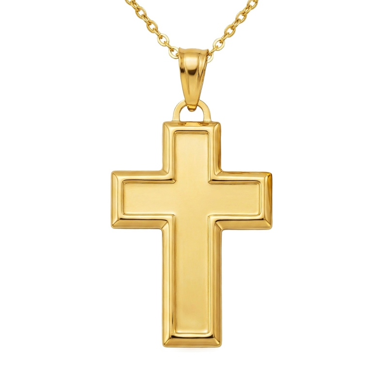 Zawieszka złota krzyżyk (P10084 Y) - zdjęcie: 1