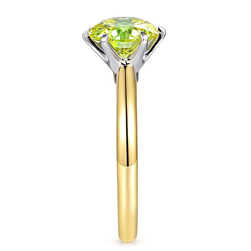Pierścionek z żółtym diamentem laboratoryjnym (R58829 1,09ct YW LGDY): 14 - zdjęcie: 4
