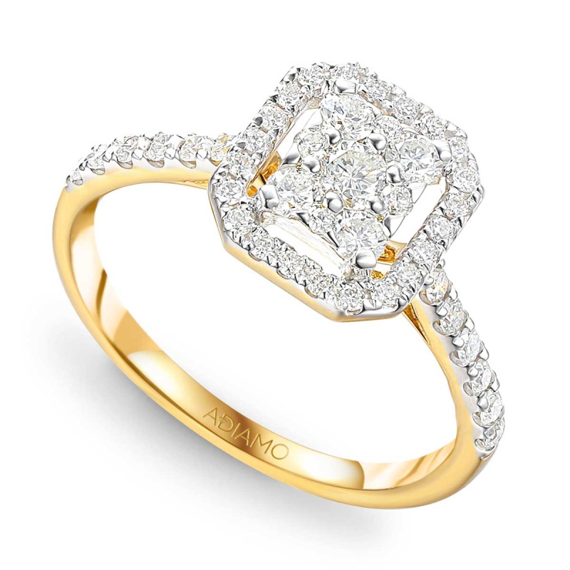 Pierścionek z diamentami (R87699 Y): 10 - zdjęcie: 1