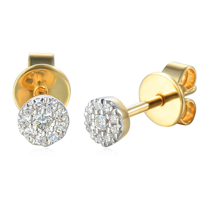 Komplet biżuterii z diamentami (E76550+N08280) - zdjęcie: 2