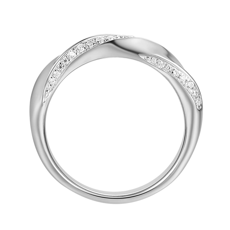 Obrączka z diamentami, 2,7 mm (O-R87767 W): 10 - zdjęcie: 3