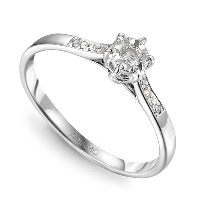Pierścionek z diamentami (R63572 W): 7 - zdjęcie: 1