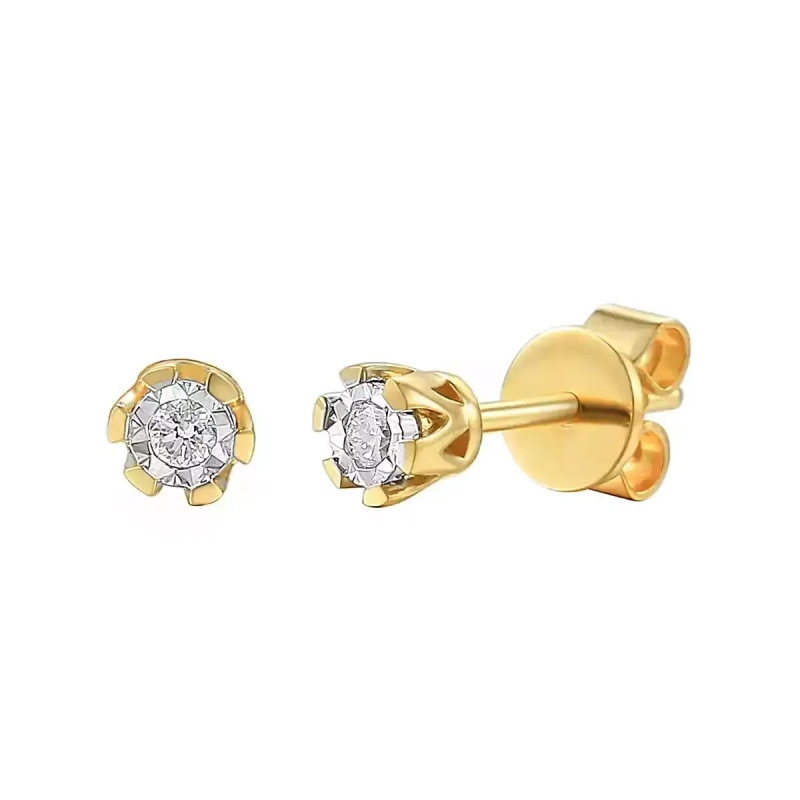 Kolczyki z diamentami (E58899 Y S 0,11ct) - zdjęcie: 1