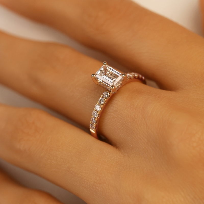 Pierścionek z diamentem laboratoryjnym (R100451 Y LGD 1,01ct): 14 - zdjęcie: 5